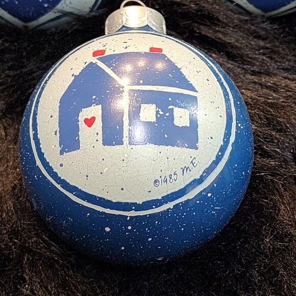 5 Hallmark Glass Ball Christmas Ornaments Mary Emmerling Country Collect… - Picture 5 of 7